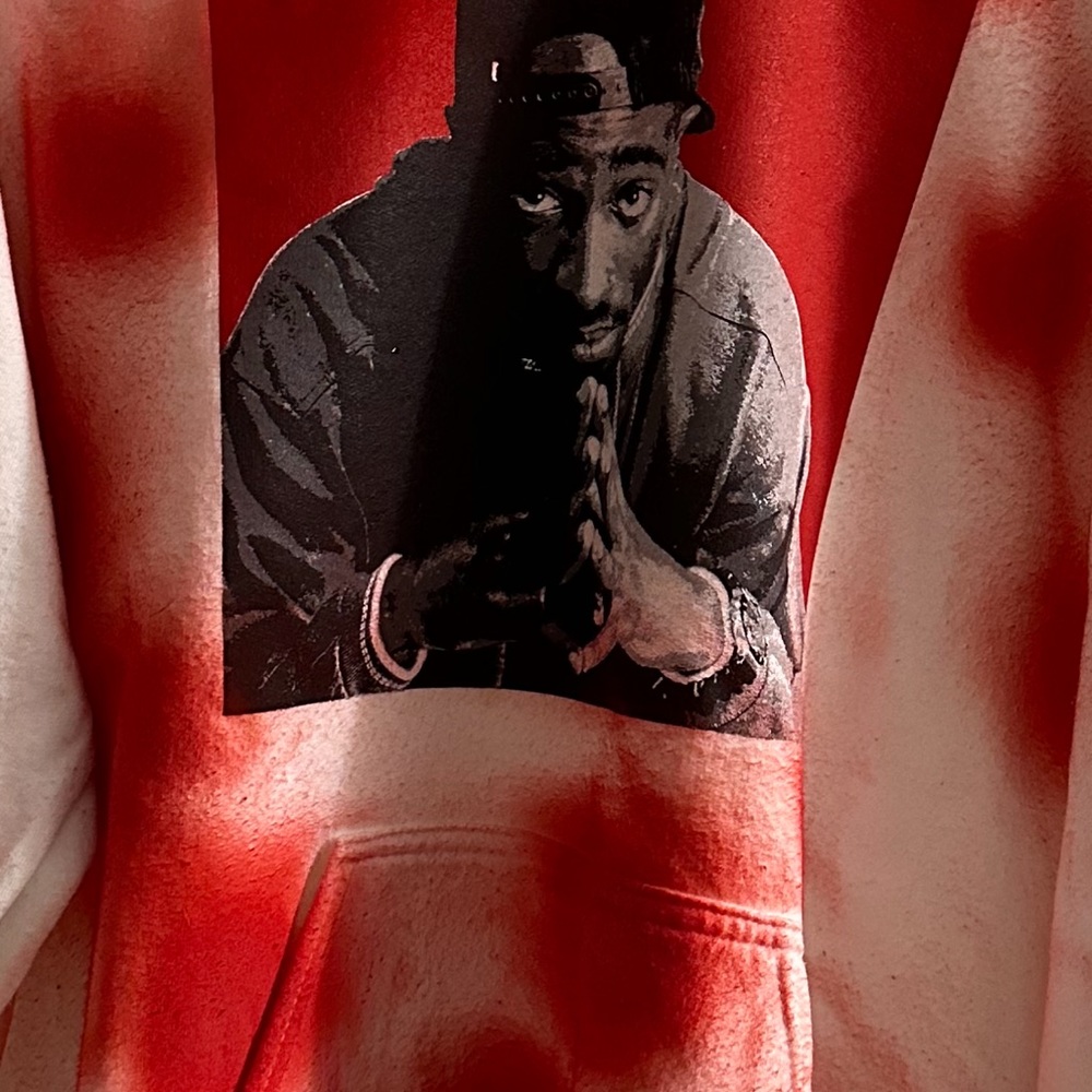 Custom made Tupac hoodie - Picture 6 of 7
